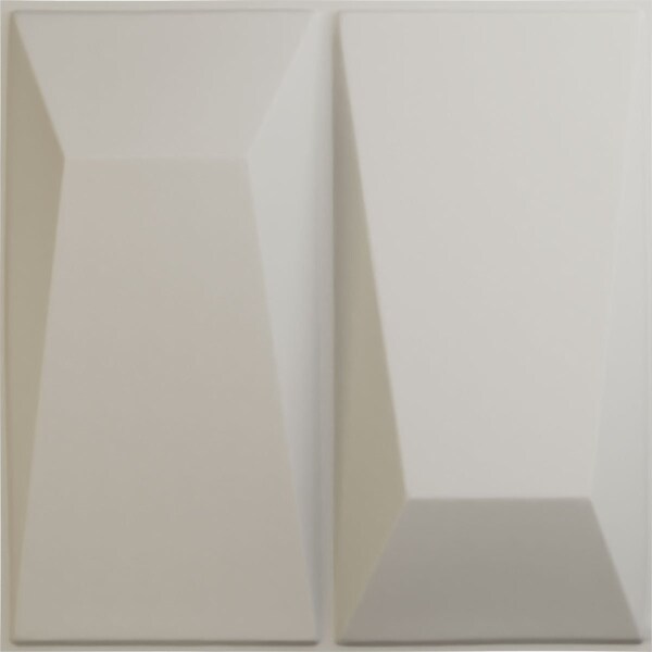 Ekena Millwork 11 7/8in. W x 11 7/8in. H Locke EnduraWall Decorative 3D Wall Panel Covers 0.98 Sq. Ft. WP12X12LOGBW - main